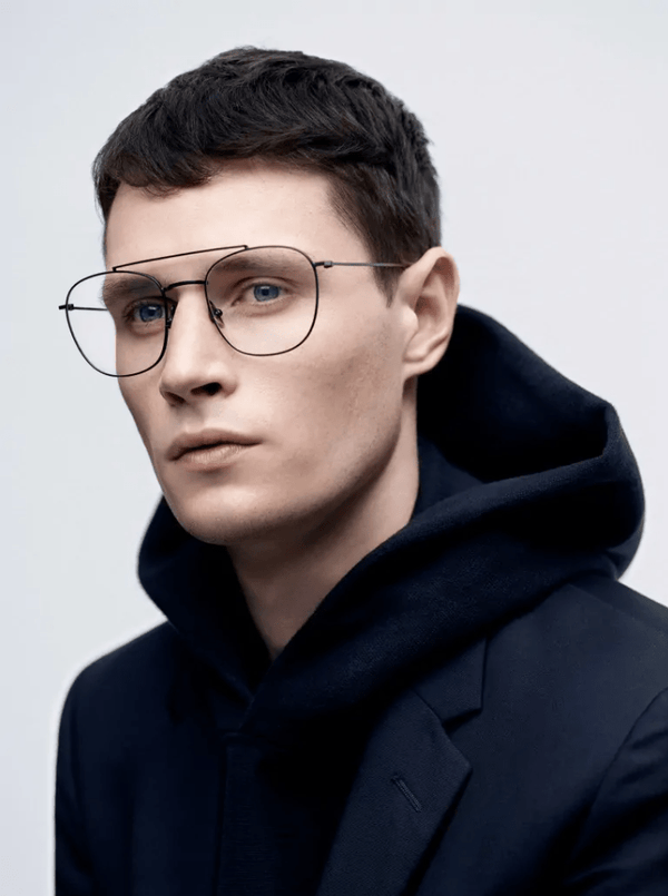 Raphael Optical / Black Metal & Blue - Light Lens - Shade Files